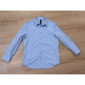 lululemon Men's New Venture Classic-Fit Long-Sleeve Shirt Blue XS